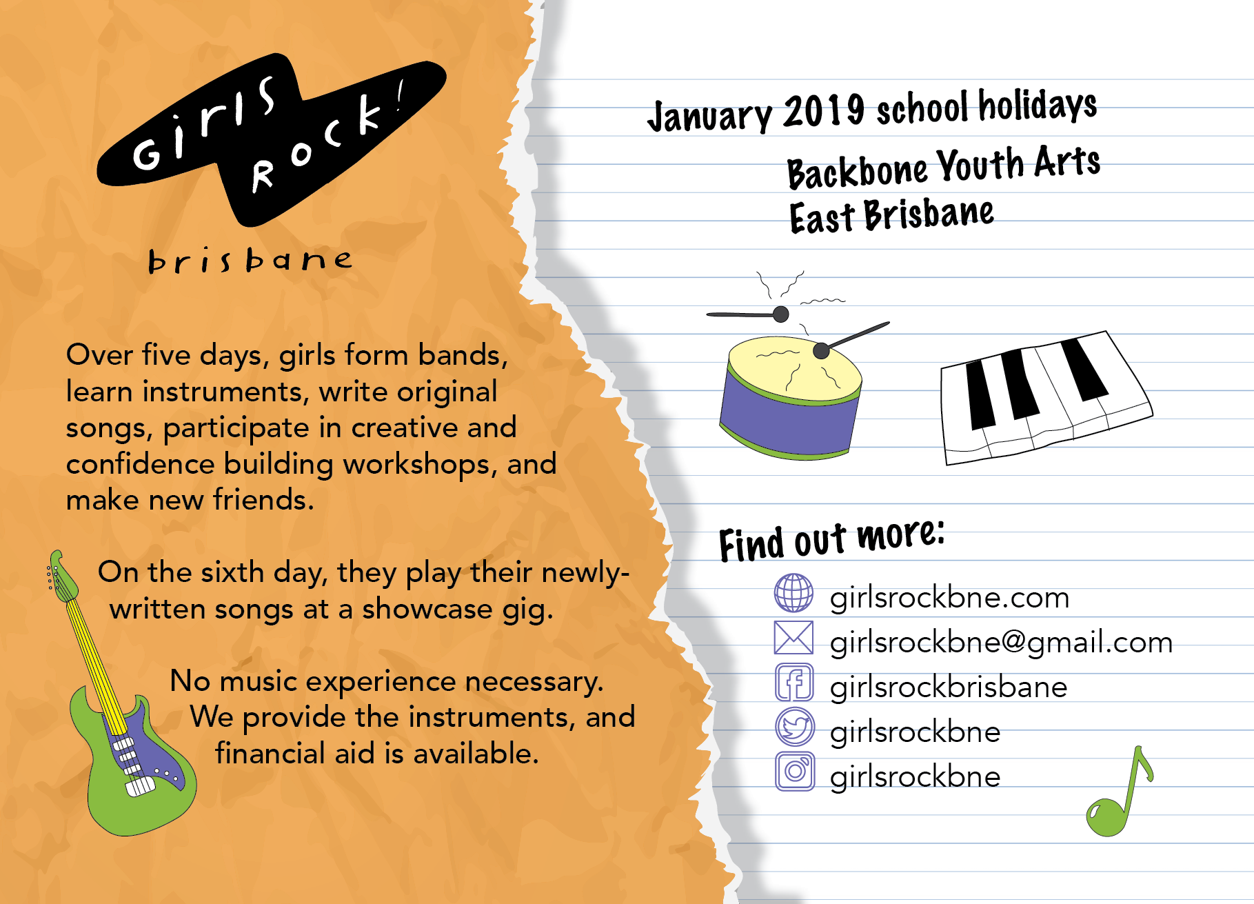 postcard of GR!B January 2019 details